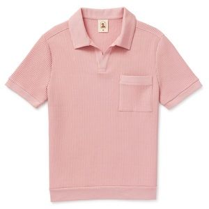 Dandy Del Mar Cannes Waffle Knit Shirt in Spanish Rose